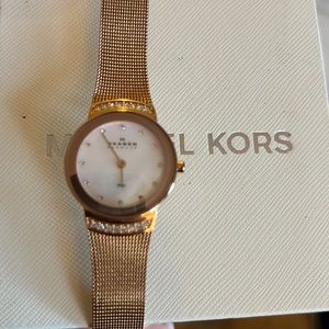 SKAGEN rose gold watch